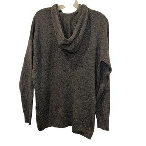 saks fifth avenue 100% cashmere gray hoodie sweater M